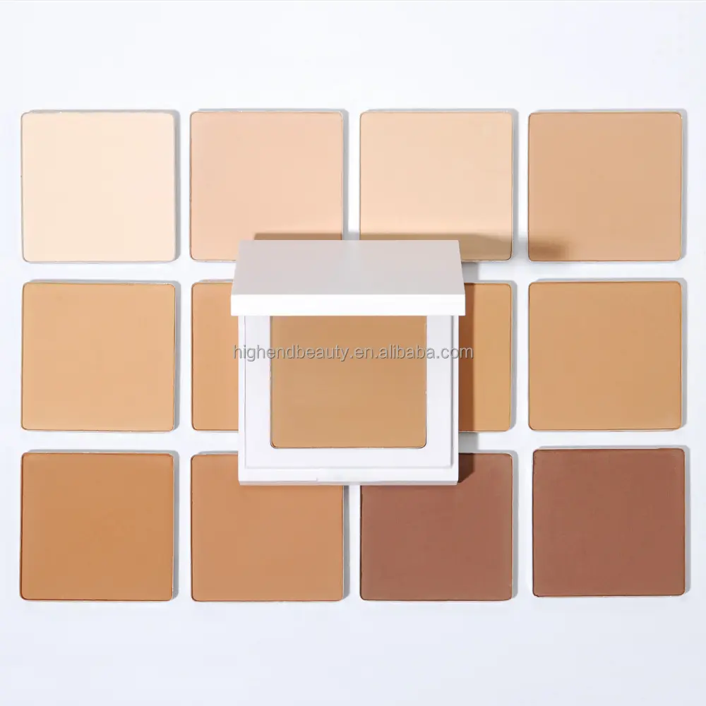 KEIN Logo Private Label weißes HD-Gesicht für Make-up kompakte gepresste Puder palette Foundation