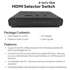 Neustil 2-Eingang/-1-Ausgang HDMI-Selektor Matrix-Videoschalter