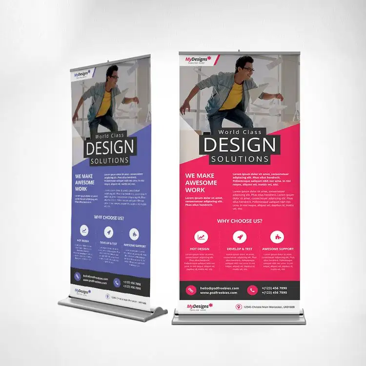 Supporto per banner Roll up in PVC per banner pubblicitari supporto per banner pull up