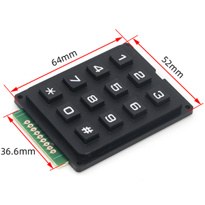 12 16 anahtar 4*4 4*3 membran anahtarı tuş takımı 4x4 4x3 matris dizi matris klavye membran anahtarı arduino için tuş takımı