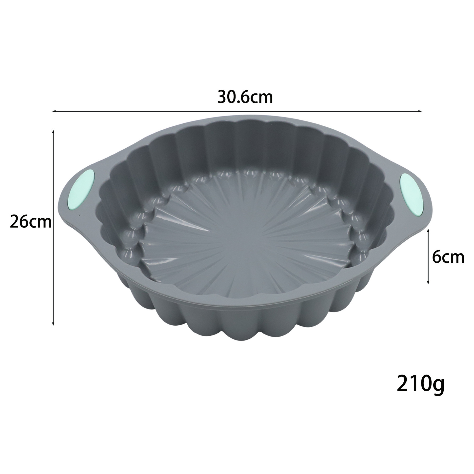 Two-tone Scalloped Edge Round Silicone Cake Pan