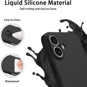 New Liquid Silicone Phone Case For iPhone 16 15 ProMax 14 13 12 11 Pro Providing Protection Soft Silicone Cover For <strong>Apple</strong> 17