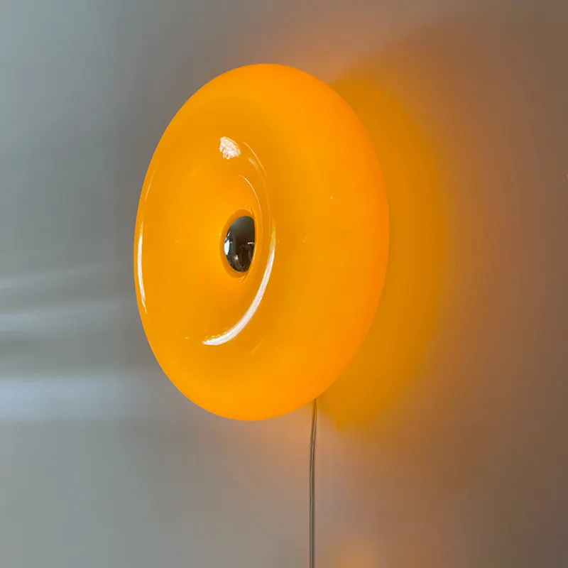 Nordic Donut Lamp Glass Smart Home Lights Luz de pared naranja Bauhaus Lámparas de mesa para decoración del hogar
