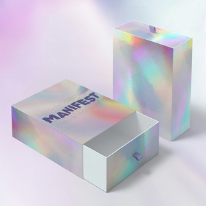 定制纸板纸豪华拉出套盒滑动抽屉护肤包装盒化妆滴管 - Product Image 3