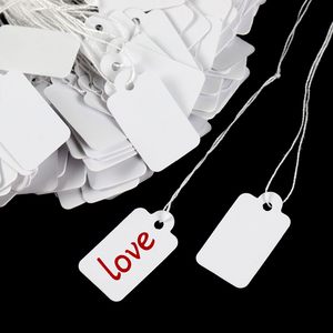 Etiqueta colgante de papel Etiqueta de precio grabable con cuerda adjunta Etiqueta de precio de marca blanca Joyería Ropa Código de barras Colgar Etiqueta manuscrita - Product Image 3
