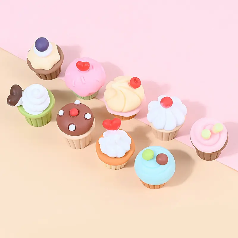 Mini Casa de resina para cupcakes, accesorios de pastel, pan, postres, magdalenas, lisos, colgantes para manualidades DIY, accesorio de cocina, ornamento para fiesta