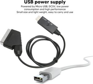 1080P 60Hz 720P 60Hz <strong>SCART</strong> Multimedia Adapter Video Connection Cable 5V Plug and Play <strong>SCART</strong> to HD Converter - Product Image 4