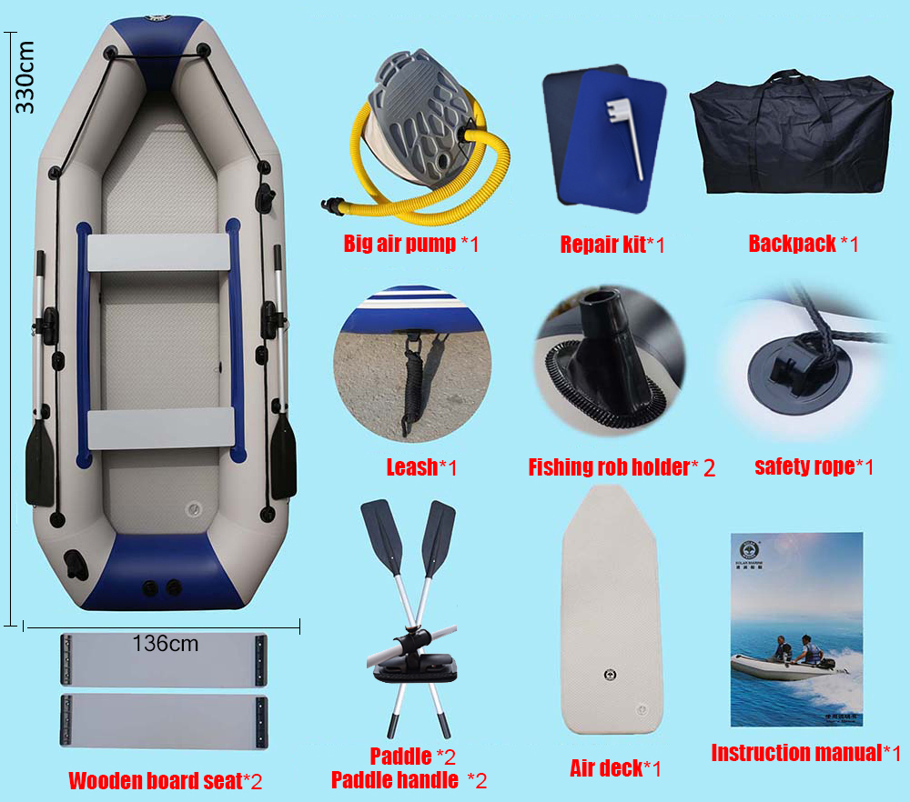 Bateau avec pièces standard