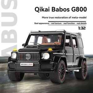 1:32スケールダイキャストモデルベンツBRABU S G800バボスサウンド & ライトプルバックメタルモデルカー用おもちゃオープンデコレーションオーナメントドア付き - Product Image 2