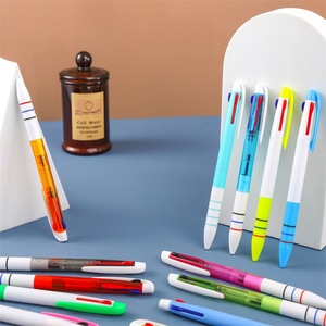 3色合1圆珠笔塑料韩版钢笔定制logo多色学生文具圆珠笔 - Product Image 4