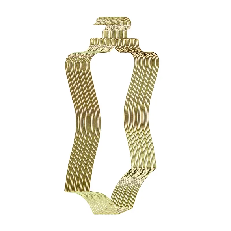 Vendita superiore singolo appendiabiti singolo in metallo dorato lucido per esposizione bikini costume da bagno