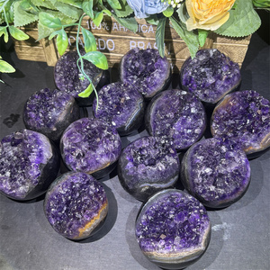 Natural Crystal Amethyst <strong>Sphere</strong> Smile Amethyst Cluster <strong>Sphere</strong> for Healing Decoration - Product Image 1