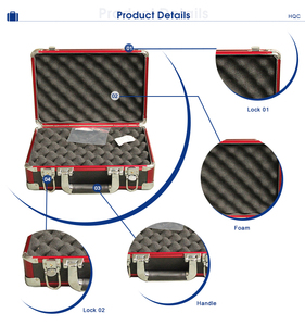 带泡沫的可锁旅行箱工具储物盒珠宝铝手持储物盒 - Product Image 6