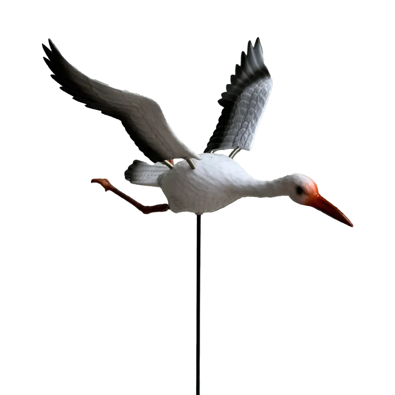 Esculturas de grulla de corona roja blanca, modelos de animales, pequeños adornos de estaca de jardín para decoración al aire libre