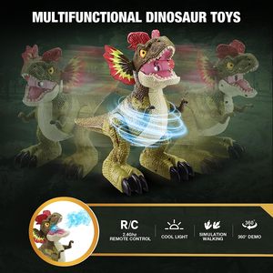 2024 yeni 2.4g yürüyüş radyo kontrol oyuncak dinozor LED ışık dokunmatik algılama dans ve dönen simülasyon özellikleri oyuncaklar ile Spay - Product Image 3