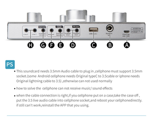 Interfaz de audio móvil más grabación de tarjeta de sonido en vivo - Product Image 6