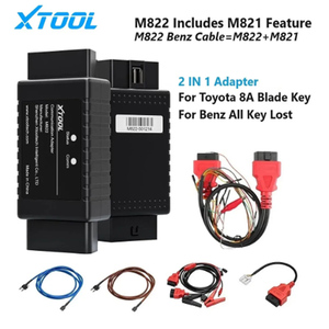 Vendita calda XTOOL M822 adattatore per Toyota e Benz AIl chiave ha perso il lavoro con KC501 programmatore X100 PAD3 X100 MAX IK618 chiave programmatore