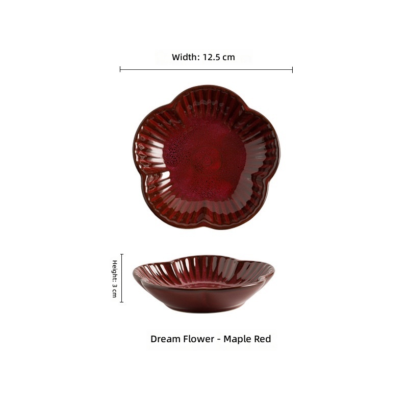 Piatto rosso acero - 12,5 cm