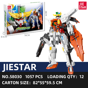 JIESTAR большой набор мобильного костюма Gundam 00 Аниме Kyriosgn Роботизированная Модель Строительный блок Набор 1057 шт. взрослые коллекционные игрушки diy робот - Product Image 6