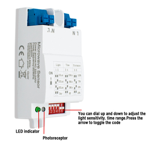 5.8GHz LEDマイクロ波レーダーセンサーライトスイッチ人体モーション誘導センサーコントローラースイッチAC 220V-240V - Product Image 3