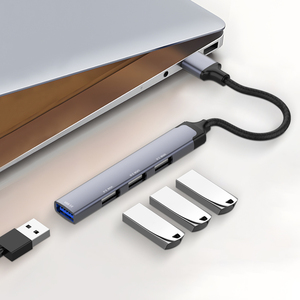 LDNIO DS-44 U Type-c扩展坞4合1 USB集线器适配器USB至USB3.0 * 1 + USB2.0 * 3苹果电脑Usb集线器 - Product Image 3