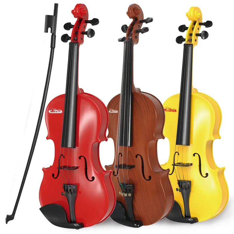 Instrumento musical de brinquedo de alta qualidade, para bebê, crianças, música, violino pequeno, plástico, aprendizagem educacional com 3 cores