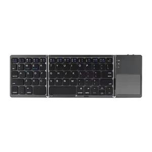 New <strong>Mini</strong> Wireless Three-folding Blue Tooth <strong>Keyboard</strong> Blue Tooth Wireless Folding with Touchpad BO33 Rechargeable Folding <strong>Keyboard</strong> - Product Image 6