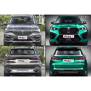 BMW X5 G05/G18 2019-2022に適しており、グリルとオートランプサイドスカート付きのフロントバンパーとリアバンパーを備えた2023X5Mに変更されています - Product Image 3