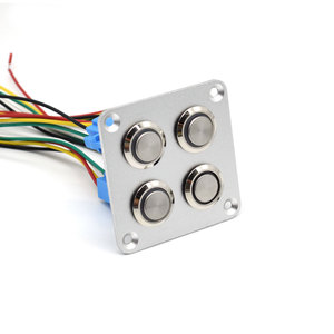 Panel saklar Rocker LED 12v-24v, 4pin logam tombol tekan untuk mobil perahu Marins truk RV untuk mobil perahu laut truk RV - Product Image 1