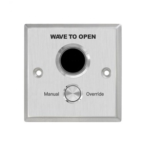 Sistema de control de acceso de puerta inteligente Sensor infrarrojo IR sin contacto Sin toque Interruptor de botón de salida de anulación manual - Product Image 3