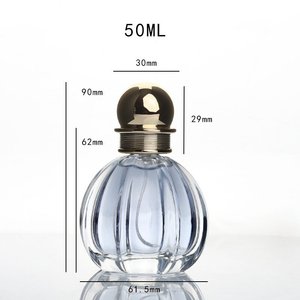 ขวดแก้วสเปรย์ทรงฟักทองขนาด50มล. แบบจีบ15มม. ภาชนะบรรจุน้ำหอมเปล่า - Product Image 2