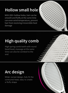 <strong>Big</strong> Bend Rib Massage Comb Gift for Women's Long Roots Fluffy Hair Artefact Hollow <strong>Blast</strong> <strong>Furnace</strong> Top Comb