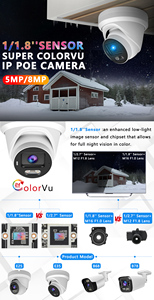 5MP H.265 Dual Light Full Color Turret Cámara DE SEGURIDAD Estilo Domo CMOS Sensor IP Cámara DE SEGURIDAD Cable NVR/Almacenamiento de tarjeta de memoria - Product Image 4
