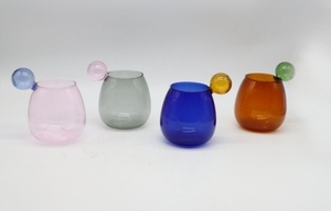 コーヒー飲料ジュースのための創造的なデザインのカウンドカラーガラスカップ工場 - Product Image 5