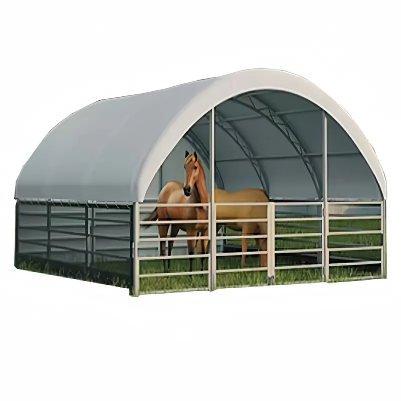 10x10m animal tendas gado tenda agricultura econômica PVC tecido portátil prefab fazenda abrigo gado cavalo abrigo animal