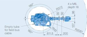 Industrie automatischer Gewichtsbehandler Roboterroboterarm GP50 zum Be- und Entladen
