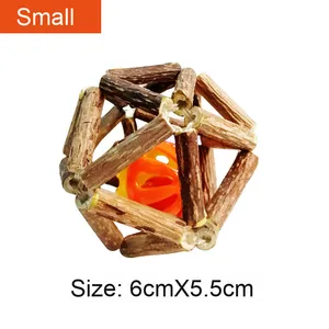 Factory Direct Eco-Friendly Wooden <strong>Catnip</strong> Ball and Teeth Cleaning Stick Daily <strong>Use</strong> Novelty Pet Toy with Grass Plastic Material