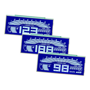 Display LCD SJXDGW008 di qualità di fabbrica a 7 segmenti HTN Display digitale blu negativo montato su veicolo eccellente per veicoli - Product Image 1