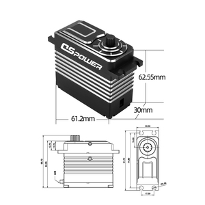 60kg 100kg tork servo Motor seri yüksek hızlı yüksek gerilim dijital 12v servo RC modeli 1/5 ölçekli robotik Servo - Product Image 5