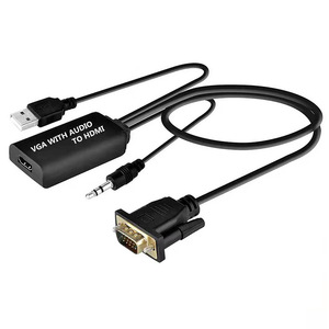 Cable adaptador VGA a HDMI con audio para conectar el ordenador portátil antiguo con una salida VGA a la nueva pantalla del monitor - Product Image 1