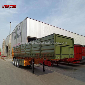 Hot bán 4 axel kèm theo bức tường bên bán Trailer xe tải rơ moóc làm bằng thép - Product Image 3