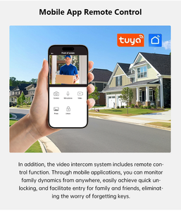 Sistema di videocitofono appartamento 4 unità <span class=keywords><strong>Video</strong></span> citofono per appartamento TUYA APP facile citofono di accesso campanello - Product Image 2