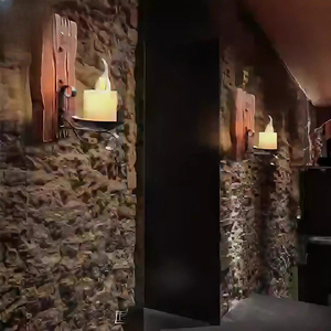 Ahşap duvar lambası restoran Bar kahve dükkanı duvar lambası retro ışık endüstriyel ev iç loft duvar dekor led başucu aplik lamba - Product Image 6