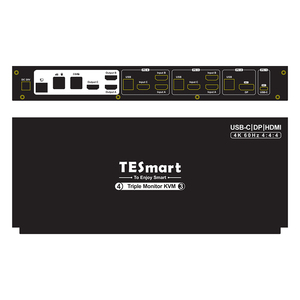 TESmart4 In 3 Out KVMスイッチサポート4K60HZ2ディスプレイモードL/RオーディオトリプルモニターUSB C DP HDMIKVMスイッチ - Product Image 2