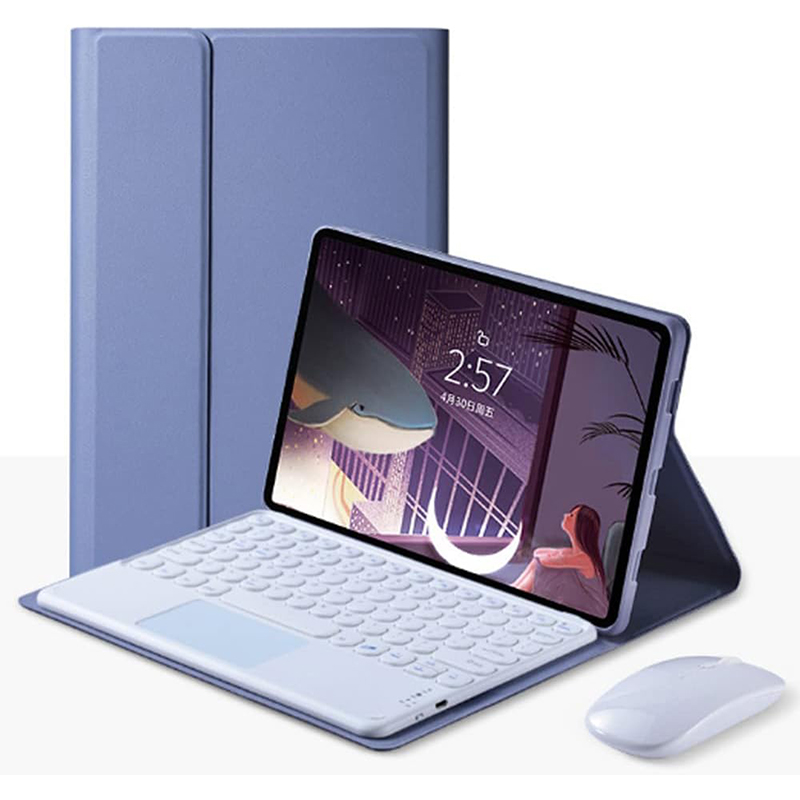 Étui lavande + clavier blanc