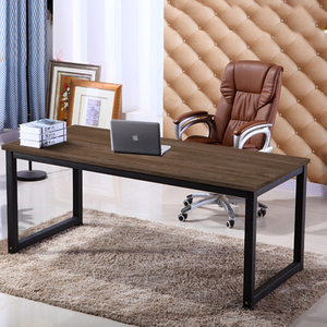 Modern <strong>Custom</strong> Steel and Wood Office Furniture Revolving Staff Study <strong>Computer</strong> <strong>Desk</strong> with Panel Wood Style Direct from Factory - Product Image 2