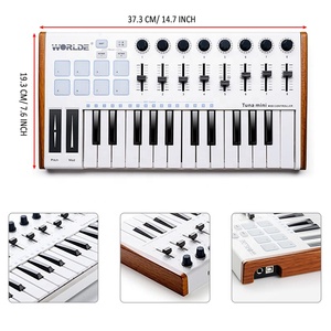 Бренд Aiersi, 8 кодеков faders, USB MIDI контроллер клавиатуры, цифровой 25 клавиш, Электронный музыкальный инструмент - Product Image 3