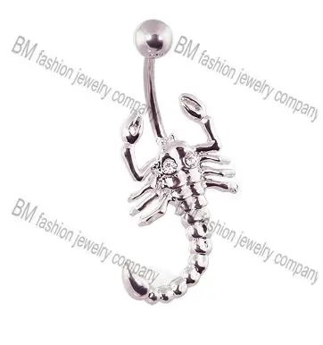 316L stainless steel scorpion design belly rings navel piercing body jewelry