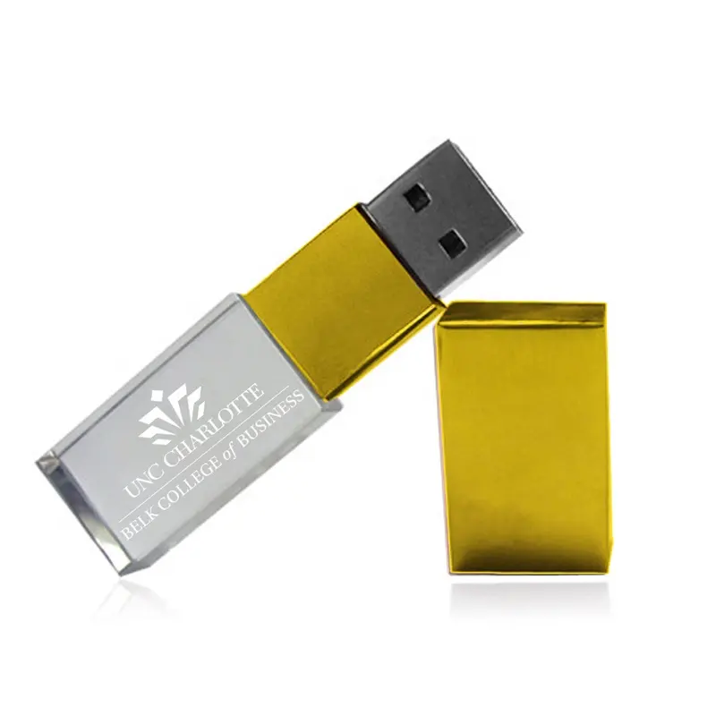 Güzel hediyeler özel Logo cam USB sopa 8GB 16GB 32GB kalem sürücü 64GB Pendrive 128GB 2.0 3.0 kristal USB Flash sürücü