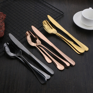 Bộ Dao Kéo Bằng Thép Không Gỉ Có Số Lượng Tối Thiểu Thấp 24 Chiếc Đồ Dùng Dẹt Mạ Vàng Bộ Thìa Đồ Dùng Bằng Bạc - Product Image 4